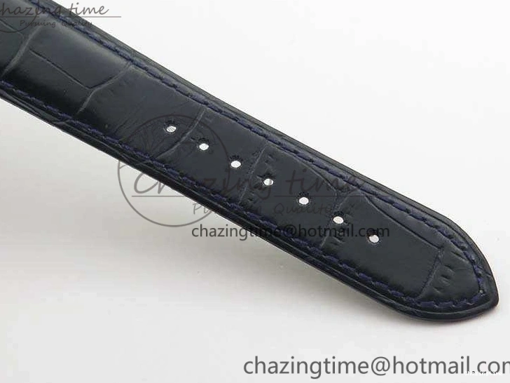 0414 Snug Seamaster Edizione Venezia RG Best Edition Blue Dial On Leather Strap A 8126